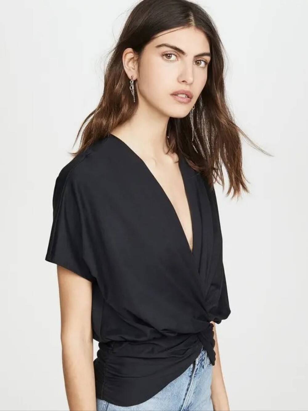 Susana Monaco Twist Front Dolman Top Size XS
